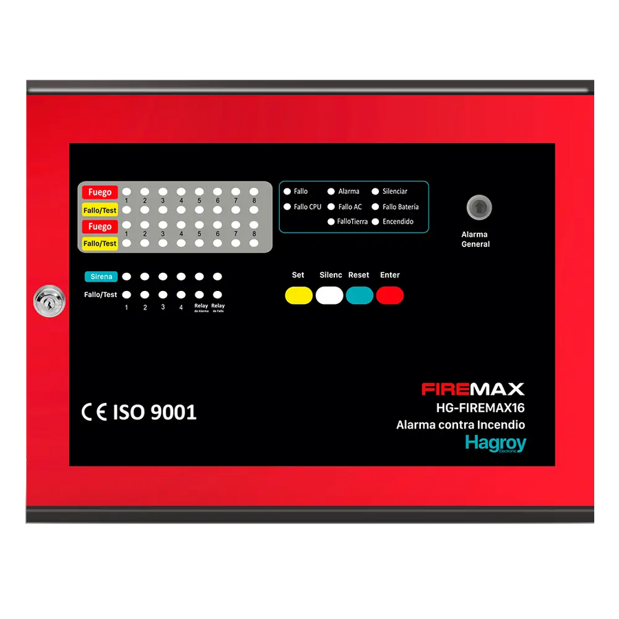 Panel de alarma contra incendio Hagroy Firemax 16
