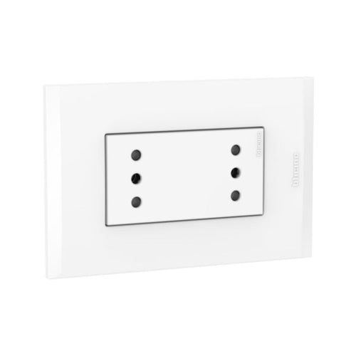 TOMACORRIENTE DÚPLEX 3 EN LÍNEA 2P+T 10A 250 V BLANCO AH2113E2B - BTICINO