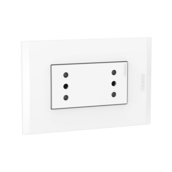 Tomacorriente dúplex 3 en línea Modus 4 blanco AH2113E2B de Bticino