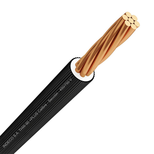 CABLE THW-90 + PLUS 10 AWG NEGRO 450/750 V - INDECO