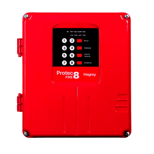 PANEL DE ALARMA CONTRA INCENDIO 8 ZONAS PROTEC FIRE 8 HG-ACI-PTFIRE8 - HAGROY
